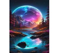 Puzzle 300 Piezas Río Jungla Lunar Rompecabezas Adultos Juguetes Educativos Rompecabezas Desafiante Juegos de Puzzle para Toda la Familia Puzzles 300 Adultos 40 x 28 cm