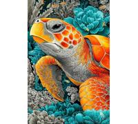 Puzzle 300 Piezas Tortuga Flor, Puzzles Imposible, Desafiante Acertijo, Juegos de Rompecabezas para Toda la Familia, Puzzle Adultos 300 Piezas 38 x 26 cm