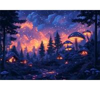 Puzzle 3000 Piezas Adultos Champiñón Puzle Imposible Vista Nocturna Arte Jigsaw Puzzles Educa de Rompecabezas y Juego Familiar para Adultos y Adolescente a Partir de 14 Años Entretenimiento P-838