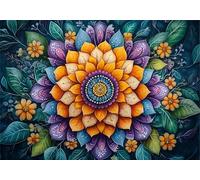 Puzzle 3000 Piezas Adultos Mandala Puzle Imposible Flor Arte Jigsaw Puzzles Educa de Rompecabezas y Juego Familiar para Adultos y Adolescente a Partir de 14 Años Entretenimiento Decorar Regalos P-995