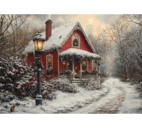 Puzzle 3000 Piezas Adultos Nieve Puzle Imposible Casa Arte Jigsaw Puzzles Educa de Rompecabezas y Juego Familiar para Adultos y Adolescente a Partir de 14 Años Entretenimiento Decoracion Regalos P-280