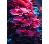 Puzzle 3000 Piezas Adultos Orquídeas Phalaenopsis Moradas, Rompecabezas Adultos 122x81 cm, Imposible, Difícil, Desafiante, Adecuado para Adultos y para la Decoración del Hogar