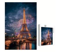 Puzzle 3000 Piezas Adultos París & Fuegos artificiales, Rompecabezas con Letras Traseras y Póster, Pasatiempo Antiestrés, Decoración de Pared, Regalo Decorar Mujer Hombre, 111x87cm (14 Años +) P3#1075