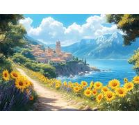 Puzzle 3000 Piezas Adultos Playa Puzle Imposible Paisaje Arte Jigsaw Puzzles Educa de Rompecabezas y Juego Familiar para Adultos y Adolescente a Partir de 14 Años Entretenimiento Decorar Regalos P-796