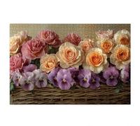 Puzzle 3000 Piezas Adultos, Puzzle 3000 Piezas de Madera, Rompecabezas para Adultos Flor Patrón, Rompecabezas Desafiante para Toda la Familia, Regalos Originales para Mujer Hombre, Tema: Rosa, H-90