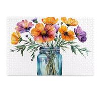 Puzzle 3000 Piezas Adultos, Puzzle 3000 Piezas de Madera, Rompecabezas para Adultos Flor Patrón, Rompecabezas Desafiante para Toda la Familia, Regalos Originales para Mujer, Tema: Abstracto, W-90