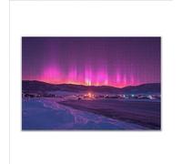 Puzzle 3000 Piezas Adultos Puzzle Aurora Paisaje Rompecabezas Adultos XXL 122 x 80cm, Impossible Rompecabezas, Jigsaw Arte Juego Educa Familiar Aliviar El Estrés, Regalos para Hombres y Mujeres H-6