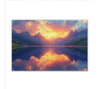 Puzzle 3000 Piezas Adultos Puzzle Paisaje Atardecer Rompecabezas Adultos XXL 122 x 80cm, Impossible Rompecabezas, Madera Jigsaw Arte Juego Educa Familiar Aliviar El Estrés, Regalos de Pascua E-4