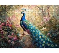 Puzzle 3000 Piezas Adultos, Rompecabezas de Madera 122 x 81 cm Gran Detalle y Colores Vivos - Un Desafío Divertido para Familia y Amigos, Actividad Creativa y Regalo Educativo, Pavo real jardín f0-587