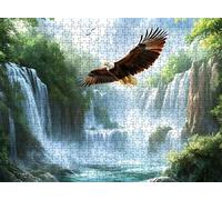Puzzle 3000 Piezas Adultos, Rompecabezas de Madera 122 x 81 cm Gran Detalle y Colores Vivos - Un Desafío Divertido para Familia y Amigos, Actividad Creativa y Regalo Educativo, Caer águila f0-825