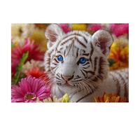 Puzzle 3000 Piezas Adultos Tigre Puzzle para Adultos Flor Rompecabezas Juguetes Educativos Regalos Originales para Mujer, Rompecabezas Entretenimiento Creativo, Divertido Familia Juego 122x81cm D-87