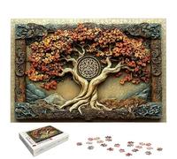 Puzzle 3000 Piezas Árbol de la Vida para Adultos, Puzzle Otoño de Madera con Caja Regalo para Adultos, Rompecabezas Desafiante para Toda la Familia, Rompecabezas para Regalo Mujer/Hombre, -5909