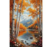 Puzzle 3000 Piezas Árbol Puzzle Otoño Rompecabezas Adultos, Rompecabezas Pieza de Madera Juguetes Jigsaw Arte, Jigsaw educa para Adultos y niños a Partir de 14 Años U-1090