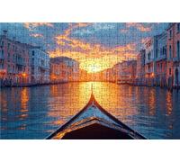 Puzzle 3000 Piezas Atardecer, Puzzle 3000 Piezas Adulto Venecia, Rompecabezas de Madera para Adultos 80x120 cm, Puzzles para Toda la Familia Cuadros Decoracion Salon Modernos Regalo Mujer RXPT-2160