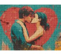 Puzzle 3000 Piezas, Besos De Pareja Rompecabezas Adultos Puzzle, Desafiante Puzzles de Decoración Juego de, Entretenimiento Juego Educativo para Toda la Familia, para Regalo Decoración R7KH-718