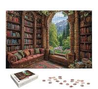 Puzzle 3000 Piezas Biblioteca para Adultos, Puzzle Paisajes de Madera con Caja Regalo para Adultos, Rompecabezas Desafiante para Toda la Familia, Rompecabezas para Regalo Mujer, Regalo Hombre, -5487