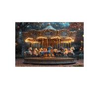 Puzzle 3000 Piezas, Carrusel Puzzle 3000 Piezas Madera 80 x 120 Cm con Caja de Papel de Colores y Bolsa de Malla Portátil, Rompecabezas Cielo Estrellado para Primavera Decoracion Pared LZPT-04726