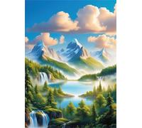 Puzzle 3000 Piezas Cascada del Lago Snow Mountain | Puzzles Adultos | para Toda La Familia |110 x 85 cm | Entretenimiento Creativo Rompecabezas Adultos Regalo