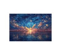 Puzzle 3000 Piezas Cielo Estrellado Puzzle 3000 Piezas Adultos Mar Educativo Rompecabezas Madera para Toda la Familia Junta, Puzzles para Reducir el Estrés y Primavera Decoracion 80x120Cm LZPT-01591