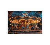 Puzzle 3000 Piezas, Cielo Estrellado Puzzle 3000 Piezas Madera 80 x 120 Cm con Caja de Papel de Colores y Bolsa de Malla Portátil, Rompecabezas Carrusel para Primavera Decoracion Pared LZPT-04732
