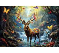 Puzzle 3000 Piezas Ciervo Puzzle Paisaje Rompecabezas Adultos, Rompecabezas Pieza de Madera Juguetes Jigsaw Arte, Jigsaw educa para Adultos y niños a Partir de 14 Años U-139
