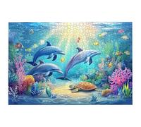 Puzzle 3000 Piezas Delfín, Puzzle Paisajes para Adultos, un Rompecabezas Desafiante para Adultos, Rompecabezas Madera para Toda la Familia, Puzzles con Caja para Decoracion Hogar, Regalo Mujer, -8480