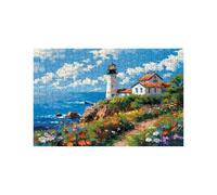 Puzzle 3000 Piezas, Faro Puzzle 3000 Piezas Madera 80x120 cm con Caja de Papel de Colores y Bolsa de Malla Portátil, Rompecabezas Clásico Flor para Primavera Decoracion Pared y Regalo Mujer LZPT-00956