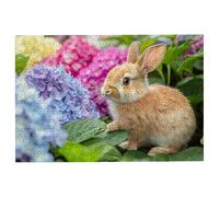 Puzzle 3000 Piezas Flor, Puzzle Madera Conejo, Clásico Rompecabezas Desafiante para Toda la Familia, Juguetes Rompecabezas Letras en la Parte Posterior, Regalos Originales para Hombre Decor -1309