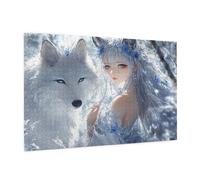 Puzzle 3000 Piezas Lobo Puzzle Chica Rompecabezas DIY con Caja de Regalo,Pasatiempo Creativo,Regalos Originales para Mujer,Juego Familiar Actividades Creativas para Wall Decoration 81 x 122 cm -2007Y