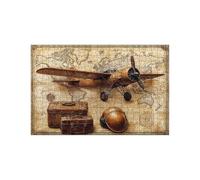 Puzzle 3000 Piezas, Mapa Puzzle 3000 Piezas Madera 80 x 120CM con Caja de Papel de Colores y Bolsa de Malla Portátil, Rompecabezas Clásico Avión para Primavera Decoracion Pared Regalo Mujer LZPT-04836