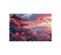 Puzzle 3000 Piezas, Monte Fuji Puzzle 3000 Piezas Madera 80 x 120Cm con Caja de Papel de Colores y Bolsa de Malla Portátil, Rompecabezas Atardecer para Primavera Decoracion Pared Regalo LZPT-02194