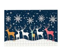 Puzzle 3000 Piezas Navidad, Puzzle Madera Ciervo, Clásico Rompecabezas Desafiante para Toda la Familia, Juguetes Rompecabezas Letras en la Parte Posterior, Regalos Originales para Hombre Decor -1917