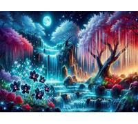 Puzzle 3000 Piezas Paisaje de Cascada de fantasía | Puzzles Adultos | para Toda La Familia |122x81 cm | Entretenimiento Creativo Rompecabezas Adultos Regalo