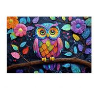 Puzzle 3000 Piezas, Puzzle Búho con Caja Regalo para Adultos, Rompecabezas de Madera, Rompecabezas Desafiante para Decoracion Navidad, Regalo Mujer, Cuadros Decoracion Salon Modernos, (Flor) H-1