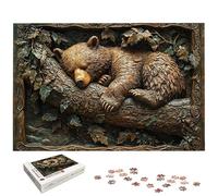 Puzzle 3000 Piezas, Puzzle Oso con Caja Regalo, Animal Puzzles 3000 Piezas Adultos, Medidas: 122 x 80 cm, Rompecabezas Adultos de Madera, Rompecabezas Desafiante para Decoración Hogar y Pared, -6722
