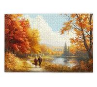 Puzzle 3000 Piezas, Puzzle Otoño con Caja Regalo para Adultos, DIY 3000 Piezas Rompecabezas de Madera para Adultos, Rompecabezas Desafiante para Decoración del Hogar y Paredes, Regalo Mujer, P-93