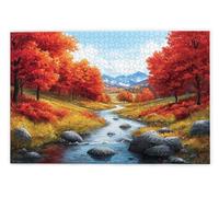 Puzzle 3000 Piezas, Puzzle Otoño con Caja Regalo para Adultos, DIY 3000 Piezas Rompecabezas de Madera para Adultos, Rompecabezas Desafiante para Decoración del Hogar y Paredes, Regalo Mujer, D-31