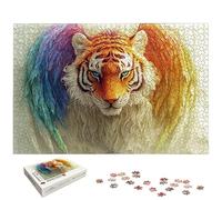 Puzzle 3000 Piezas, Puzzle Tigre con Caja Regalo, Elfos Puzzles 3000 Piezas Adultos, Medidas: 122 x 80 cm, Rompecabezas Adultos de Madera, Rompecabezas Desafiante para Decoración Hogar y Pared, -7084