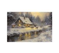 Puzzle 3000 Piezas, Puzzles Invierno, 122x81cm, Rompecabezas Adultos Obra de Arte de Juego, Rompecabezas Madera, Juego de Habilidad para Toda la Familia, Regalos para Mujer Escena de Nieve p-1578