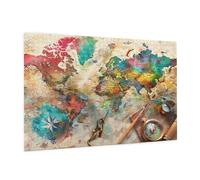 Puzzle 3000 Piezas Retro Puzzle Mapa del Mundo Rompecabezas DIY con Caja de Regalo,Pasatiempo Creativo,Regalos Originales para Mujer,Juego Familiar Actividades, Wall Decoration 81 x 122 cm -1517Y