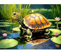 Puzzle 3000 Piezas Tortuga del Lago Lotus | Puzzles Adultos | para Toda La Familia |110 x 85 cm | Entretenimiento Creativo Rompecabezas Adultos Regalo