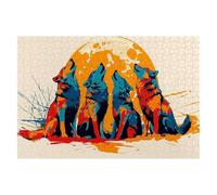 Puzzle 3000 Piezas Vintage Puzzles Lobo Medidas 122x81cm Rompecabezas para Adultos Entretenimiento Creativo, Divertido Clásico Rompecabezas Juguetes Educativos Decor Regalos Originales para Mujer F-32