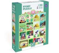 DJECO Story Puzzle Los Tres Cerditos Juego para Niños Edad 3+ Piezas 35 Color Mixto