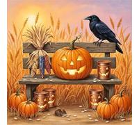 Puzzle 35 Piezas Adultos, Campos Trigo Otoñales Rompecabezas Adultos, Desarrolla la Concentraciòn Mentàl y la Logica, Puzzles 35 Piezas 30x30 cm