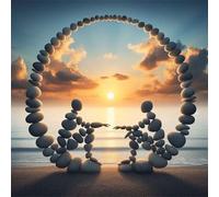 Puzzle 35 Piezas Adultos Pareja Sunset Beach, Rompecabezas Imposible Juguetes de Desafío de Juego Educativo, Puzzles Adultos 35 Piezas 30x30 cm