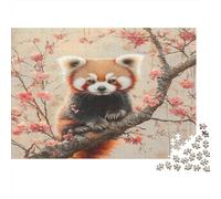Puzzle 38x26cm/1000pcs Pour Adultes Panda Roux,pour Femmes Et Hommes,Planche En Bois,verrouillage De Précision Fleurs de cerisier Tree