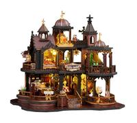 Puzzle 3D Casa Miniatura De Madera DIY - Gran Villa De Arquitectura Inspirada En El Este, Kit De Montaje Artesanal, Regalo Creativo para Adultos Color4