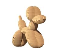 Puzle 3D de cartón escultura, diseño de perro, edad a partir de 14 años, 122 piezas, aprox. 18 cm de altura