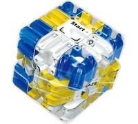 Puzzle 3D de laberinto grande, cubo de laberinto 3D, juguete complejo con bolas giratorias, entrenamiento lógico y alivio del estrés (azul y blanco)