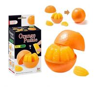 Puzzle 3D Food Toy, realista Garlic Tangerine and Sea Erizo Shape Assembly Games, Sensory Decompression Fidget Toy, Educational Brain Teaser for Boys and Girls, Birthday Gift Idea (Orange)